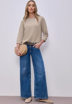 3/4-Arm Shirt im Silk-Look
