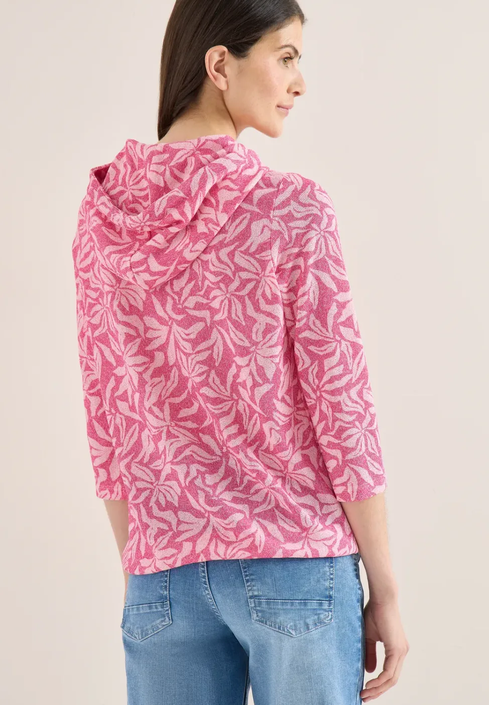 3/4-Arm Shirt mit floralem Print