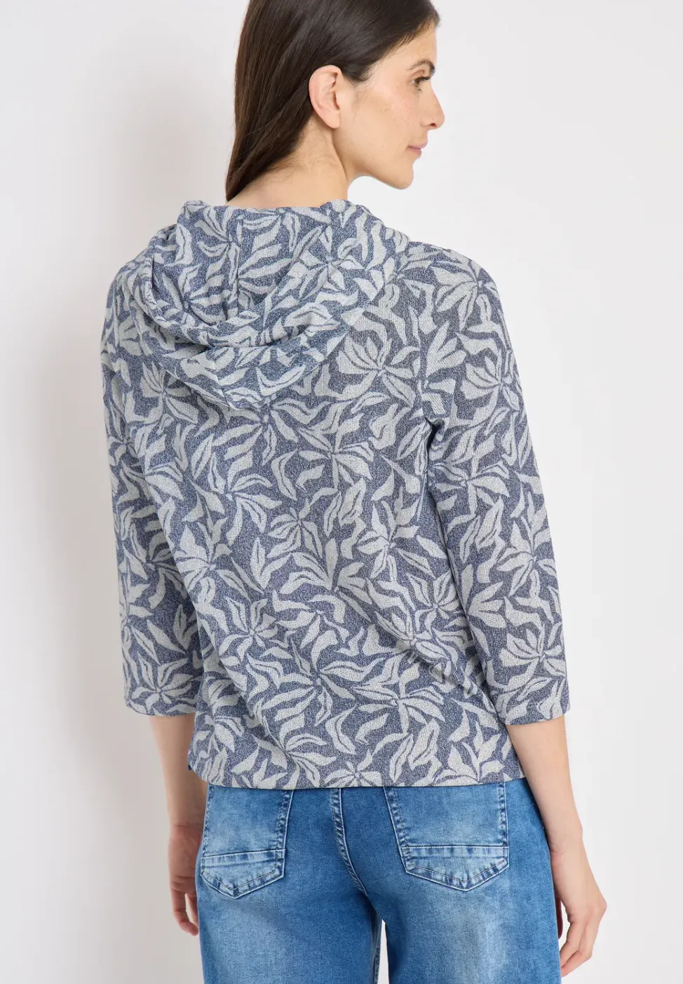 3/4-Arm Shirt mit floralem Print