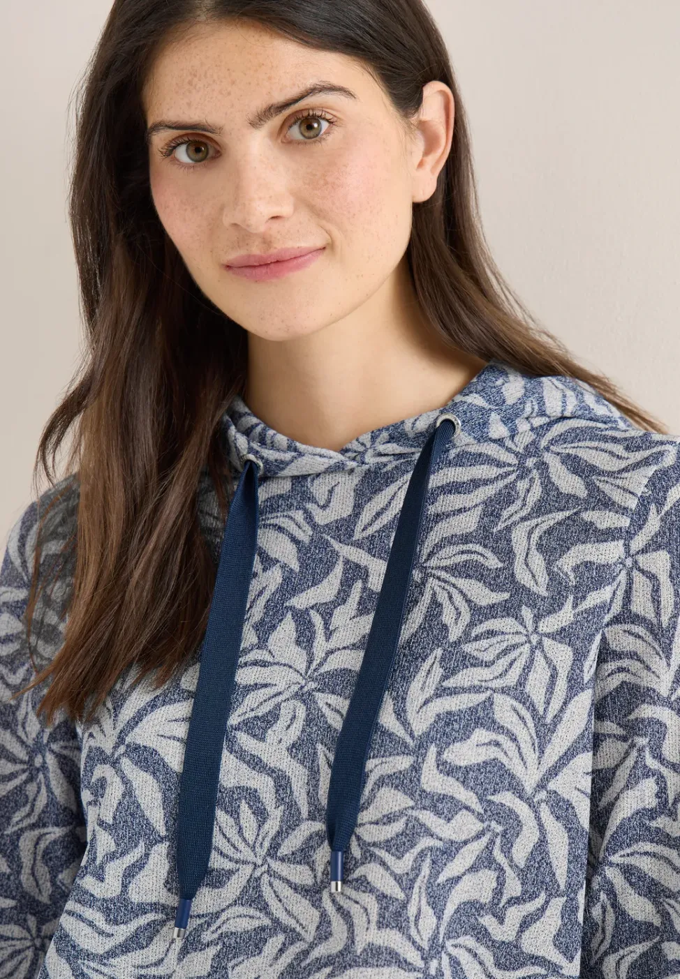 3/4-Arm Shirt mit floralem Print