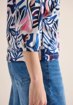 3/4-Arm Shirt mit Knotendetail