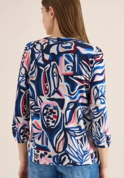 3/4-Arm Shirt mit Knotendetail