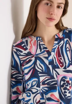 3/4-Arm Shirt mit Knotendetail