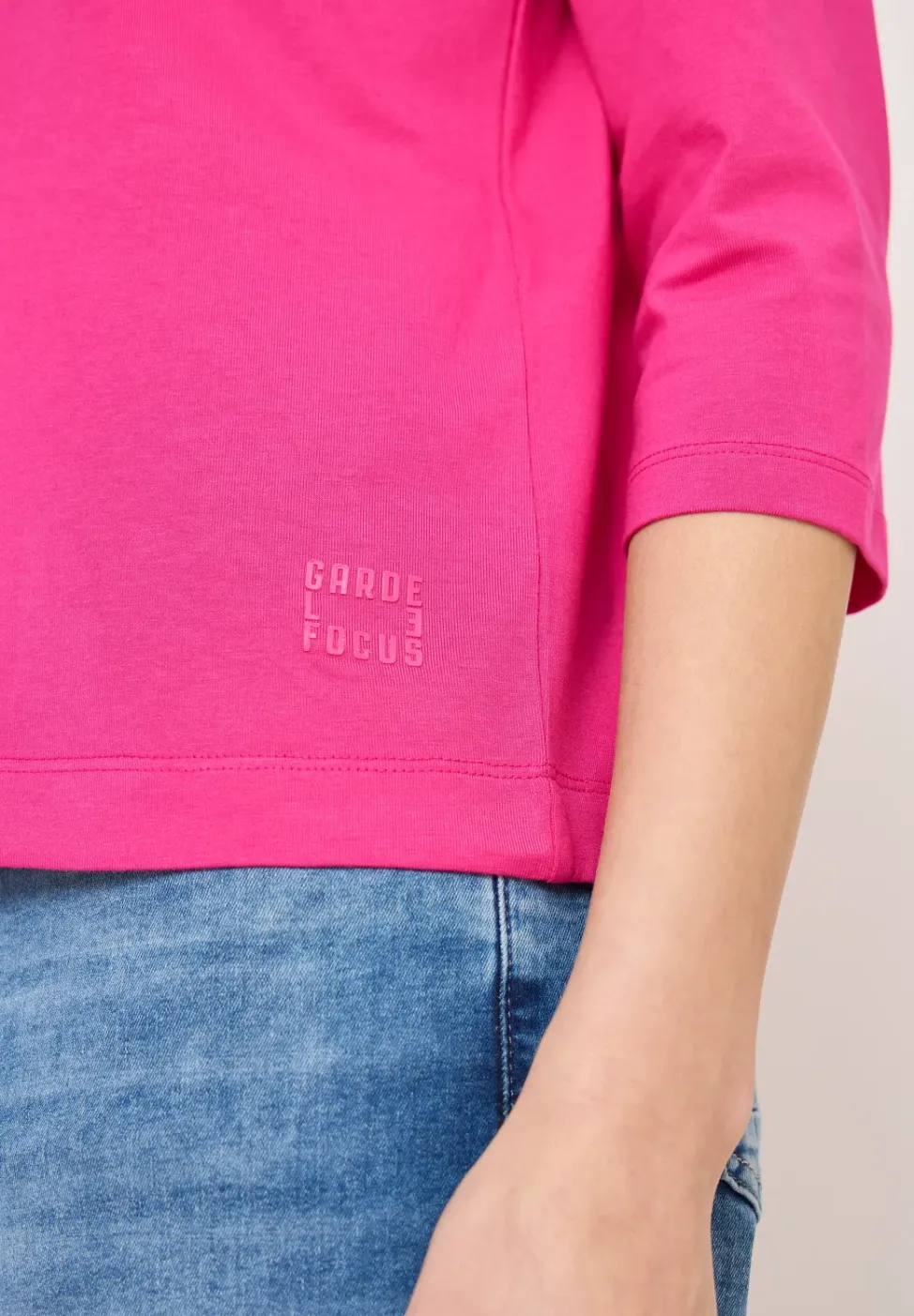 3/4-Arm Shirt mit Split Neck