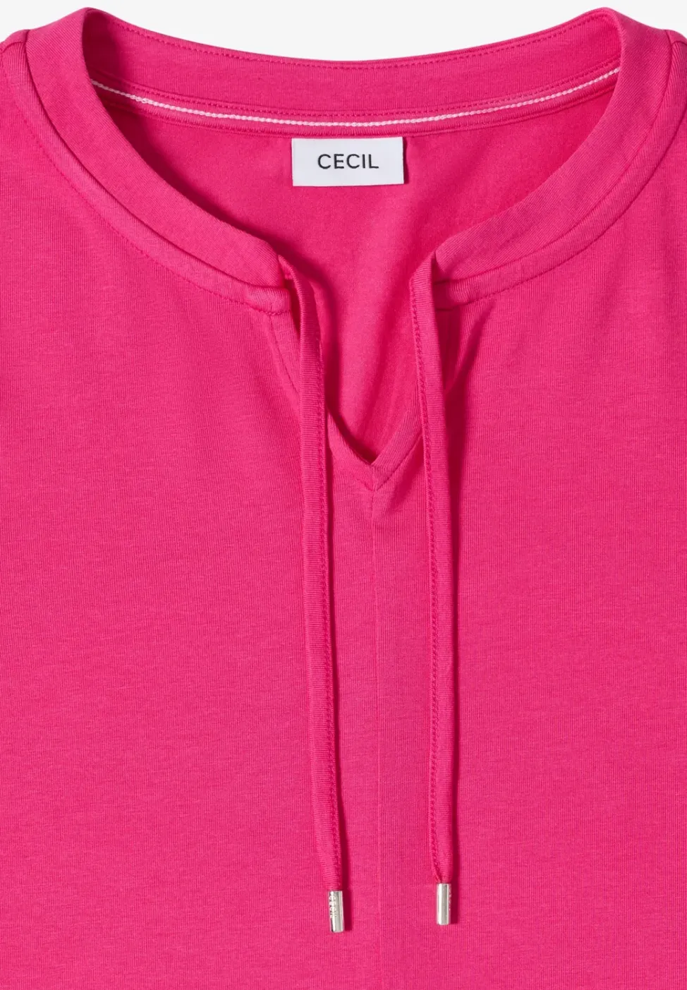 3/4-Arm Shirt mit Split Neck