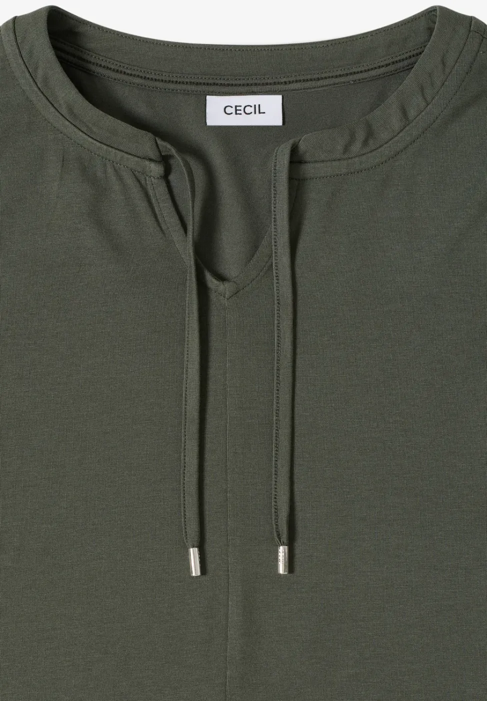 3/4-Arm Shirt mit Split Neck