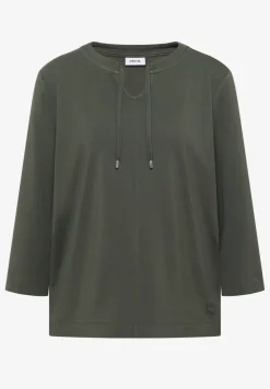 3/4-Arm Shirt mit Split Neck