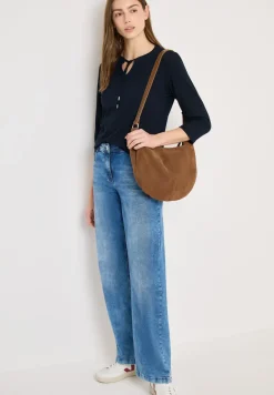 3/4-Arm Shirt mit Split Neck