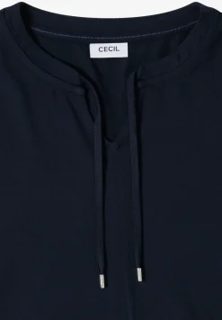3/4-Arm Shirt mit Split Neck