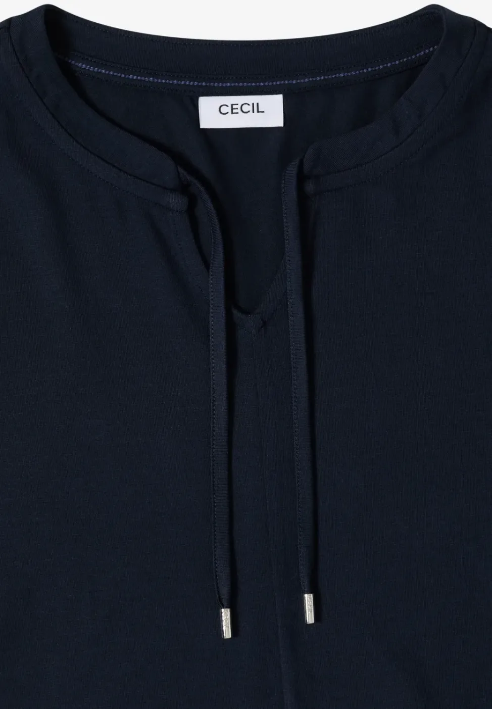3/4-Arm Shirt mit Split Neck