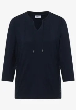 3/4-Arm Shirt mit Split Neck