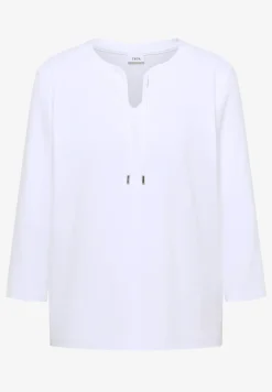 3/4-Arm Shirt mit Split Neck