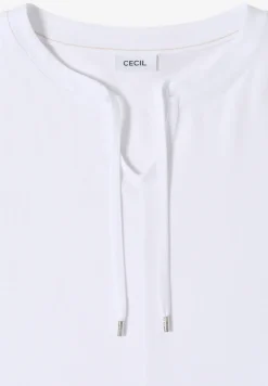 3/4-Arm Shirt mit Split Neck