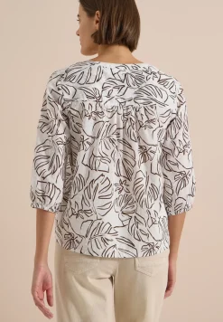 3/4-Arm Tunika mit Blätterprint