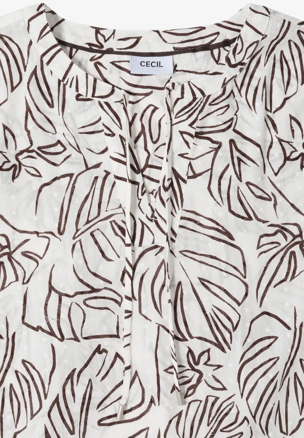 3/4-Arm Tunika mit Blätterprint
