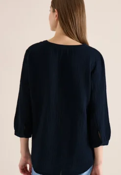 3/4-Arm Bluse in Musselin-Qualität