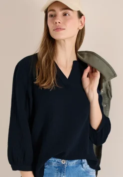 3/4-Arm Bluse in Musselin-Qualität