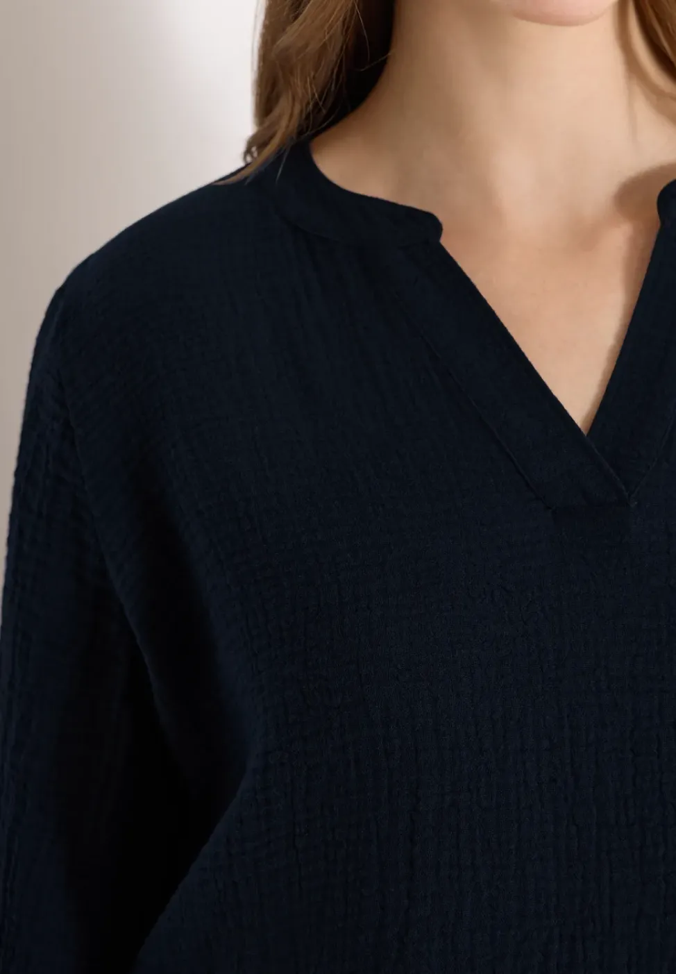 3/4-Arm Bluse in Musselin-Qualität
