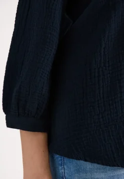 3/4-Arm Bluse in Musselin-Qualität