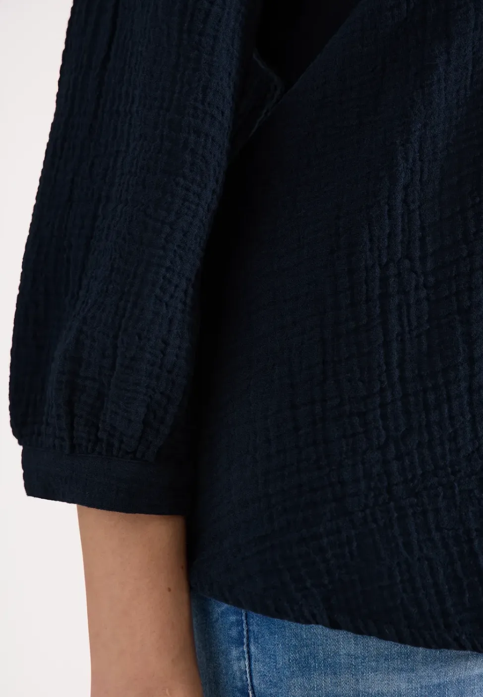 3/4-Arm Bluse in Musselin-Qualität