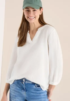 3/4-Arm Bluse in Musselin-Qualität