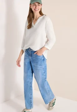 3/4-Arm Bluse in Musselin-Qualität