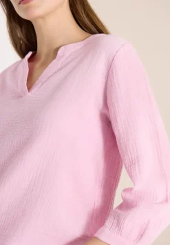 3/4-Arm Bluse in Musselin-Qualität