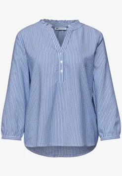 3/4-Arm Bluse in Seersuckerqualität