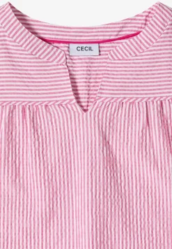 3/4-Arm Bluse in Seersucker Qualität