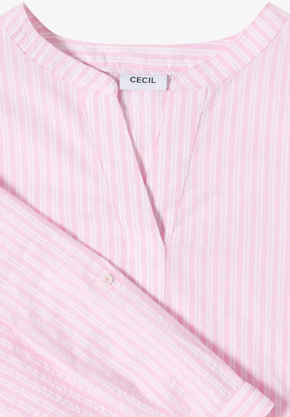 3/4-Arm Bluse in Seersuckerqualität