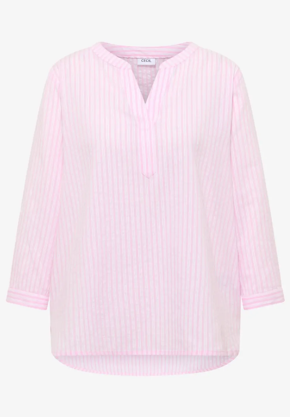 3/4-Arm Bluse in Seersuckerqualität