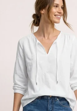 3/4-Arm Bluse mit Embroidery