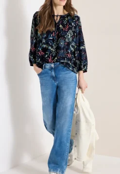 3/4-Arm Bluse mit floralem Muster