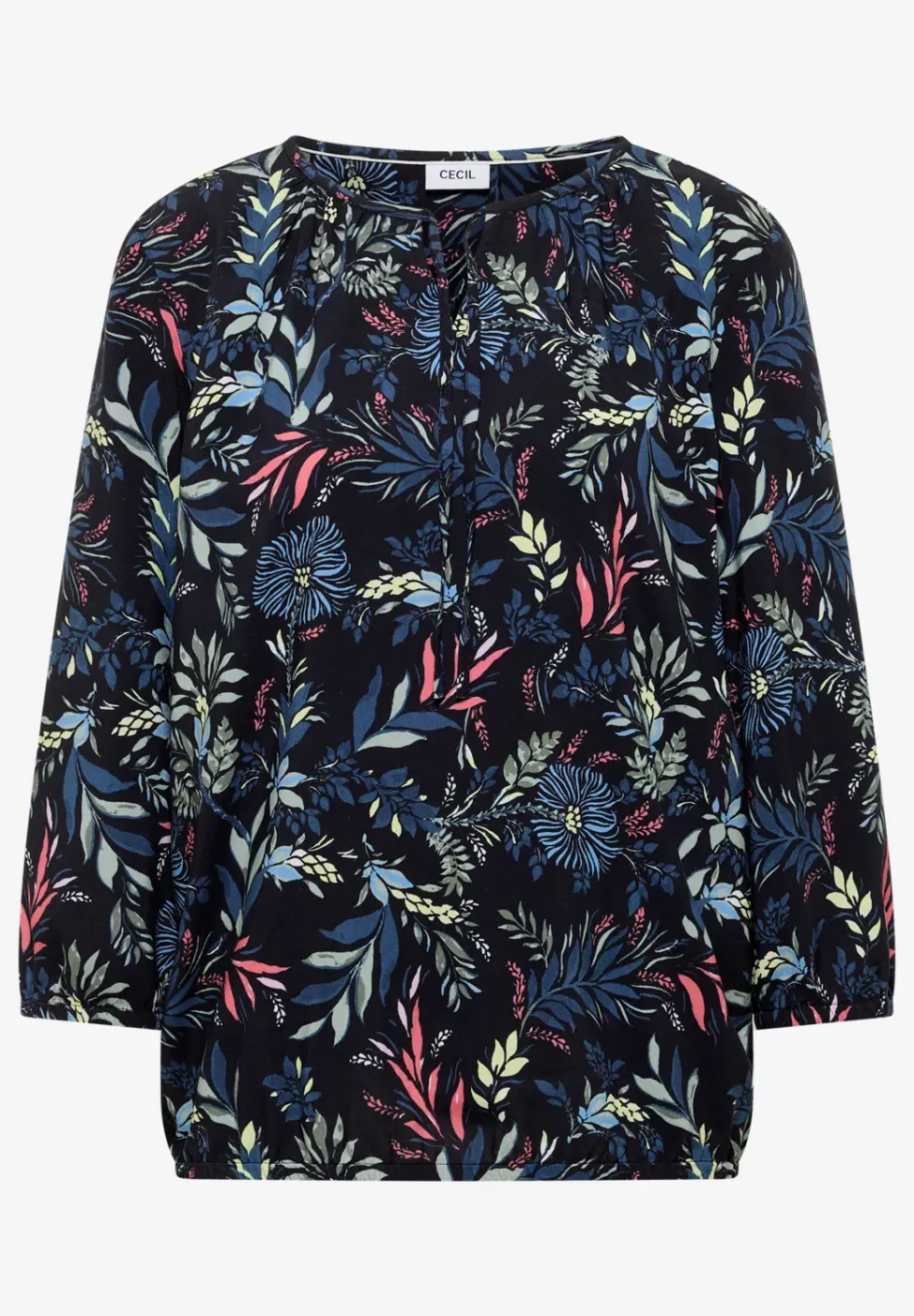 3/4-Arm Bluse mit floralem Muster