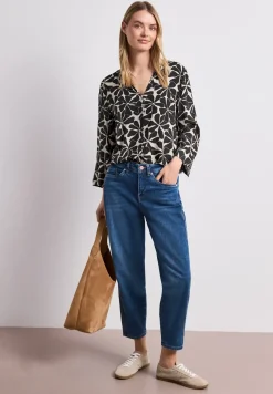 3/4-Arm Bluse mit Knotendetail