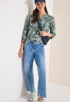 3/4-Arm Bluse mit Patchwork-Print