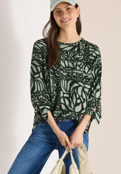 3/4-Arm Bluse mit Patchwork-Print