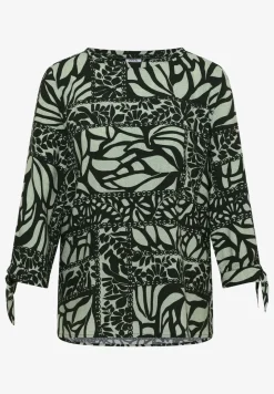 3/4-Arm Bluse mit Patchwork-Print