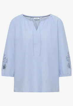 3/4-Arm Bluse mit Stickerei