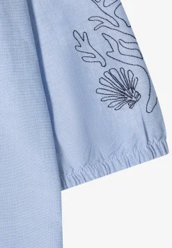 3/4-Arm Bluse mit Stickerei