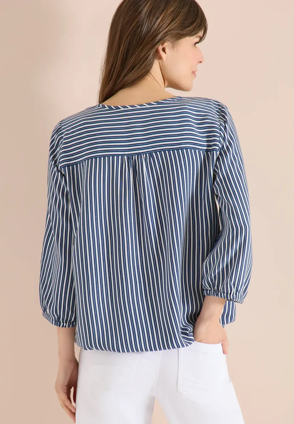 3/4-Arm Bluse mit Streifenmuster