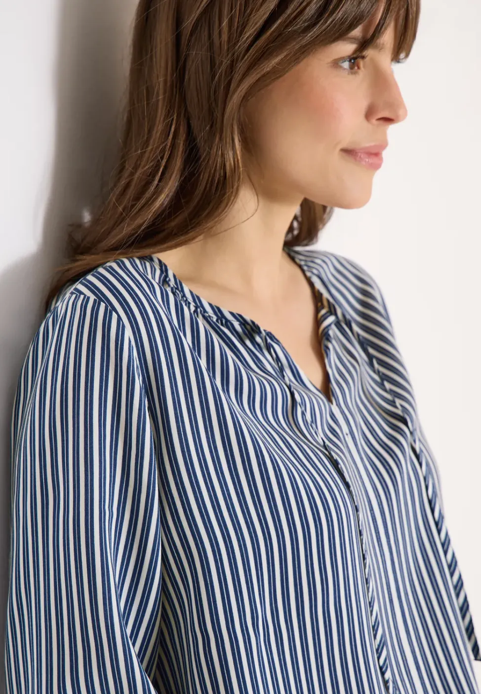 3/4-Arm Bluse mit Streifenmuster