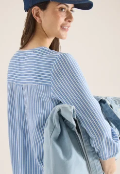 3/4-Arm Bluse mit Streifenmuster
