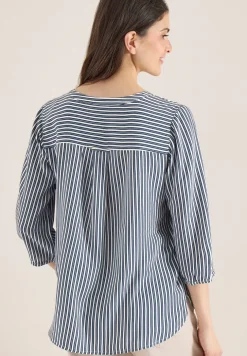 3/4-Arm Bluse mit Streifenmuster