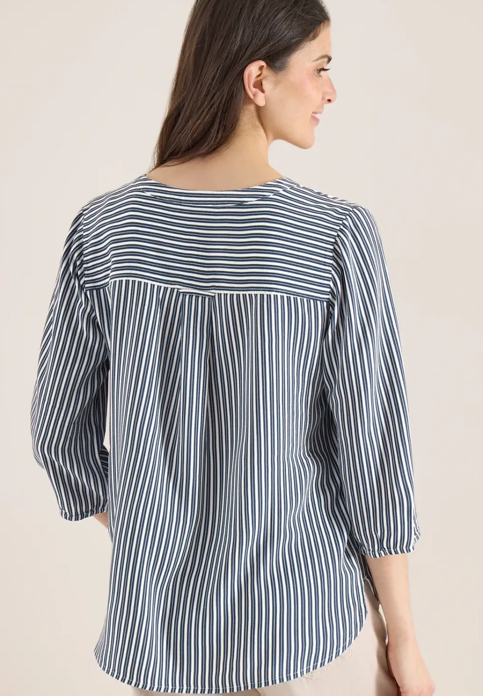 3/4-Arm Bluse mit Streifenmuster