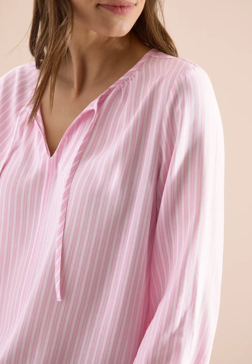 3/4-Arm Bluse mit Streifenmuster