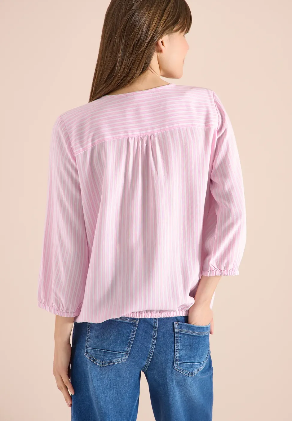 3/4-Arm Bluse mit Streifenmuster