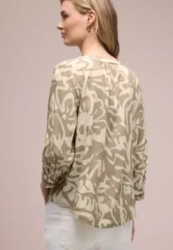 3/4-Arm Bluse mit Tapedetails