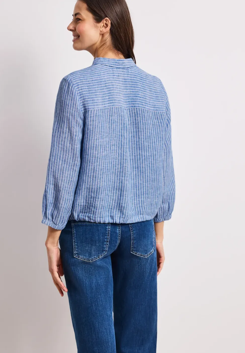 3/4-Arm Hemdbluse aus Leinen