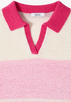3/4-Arm Pullover mit Polokragen